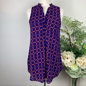 PAPERMOON * blouse purple orange size small sleeveless stitch fix